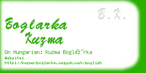 boglarka kuzma business card